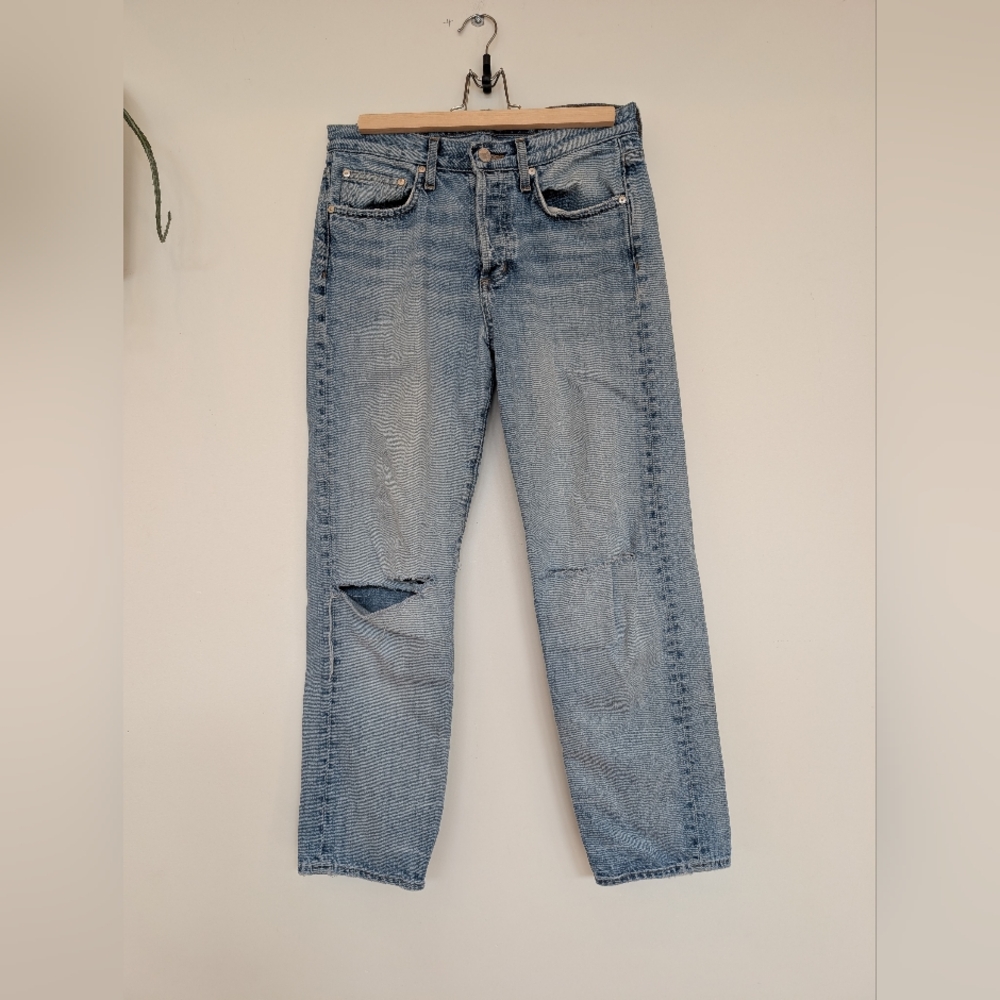 23 Outerknown Distressed Blue Denim Jeans